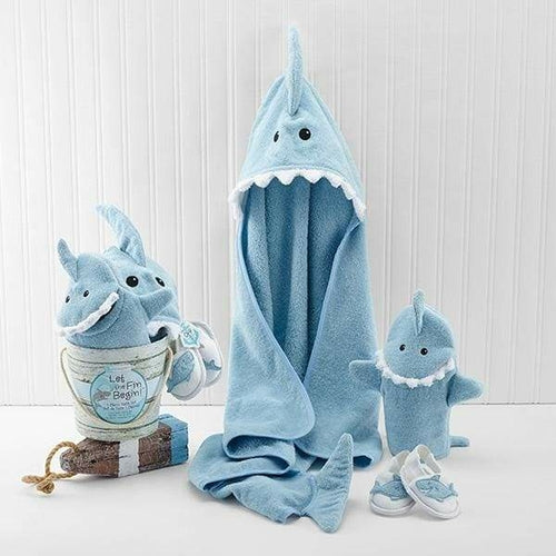 Let the Fin Begin Shark 4-Piece Bath Gift Set (Blue)